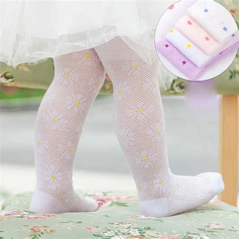 Summer Mesh Baby Girl Tights Cute Flower Infant Baby Pantyhose Kids