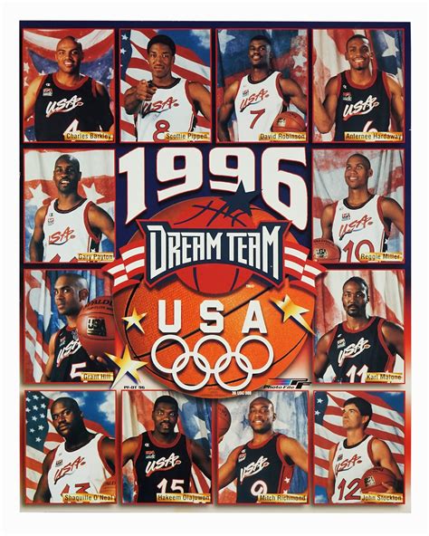 1996 Dream Team Usa Basketball Nba Poster Etsy