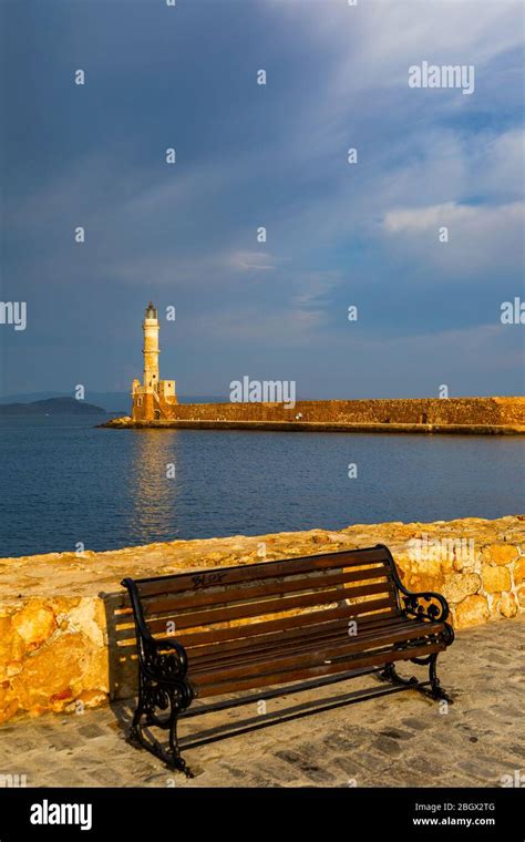 Panorama Of Venetian Harbour Waterfront And Lighthouse In Old Harbour