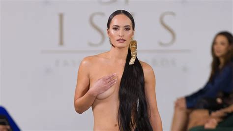 Isis Fashion Awards Part Nude Accessory Runway Catwalk Show