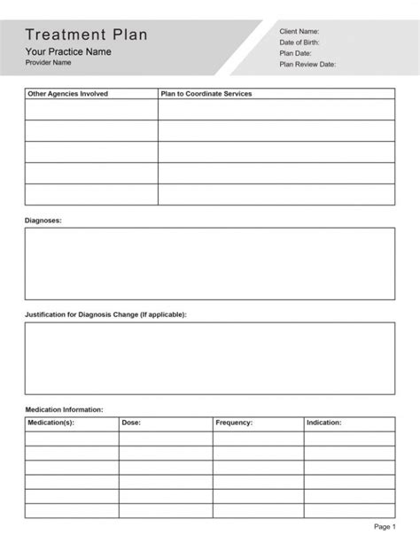 Aftercare Plan Template