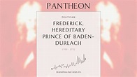 Frederick, Hereditary Prince of Baden-Durlach Biography - Hereditary ...