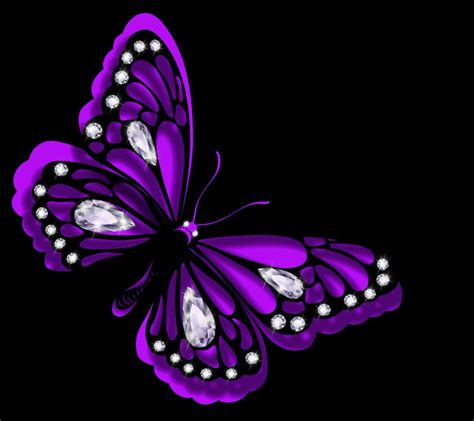 Purple Butterfly With Diamonds Purple Butterfly Butterfly Wallpaper