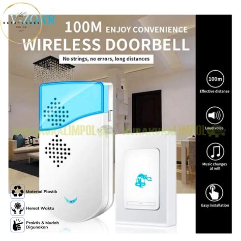 Jual Bel Tanpa Kabel Wireless Door Bell Remote M Door Bell Chime