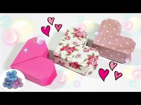 Origami Heart Box Valentine's Day Heart box - Paper Heart ...