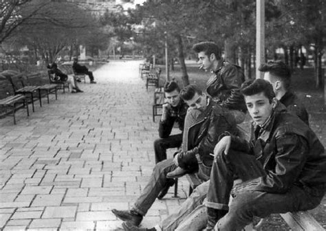 American Greasers Hang Out In The Park The Greaser Subculture Began In