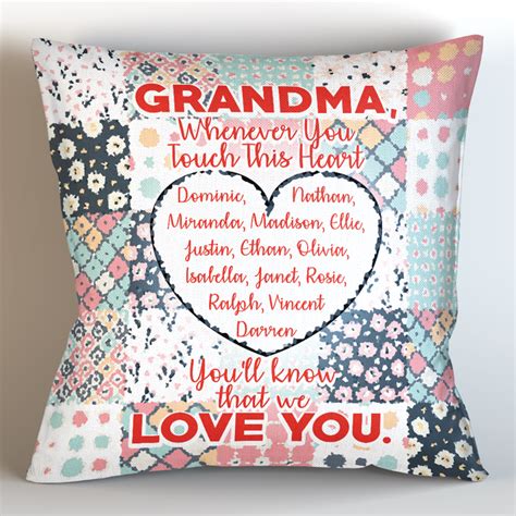 Grandma Whenever You Touch This Personalized Throw Pillow Cover 18