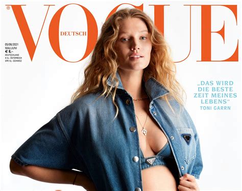 Vogue Cover Topmodel Toni Garrn Zeigt Sich Mit Kugelrundem Bauch