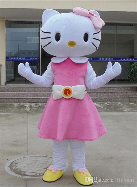 Factory Sale Hello Kitty Mascot Costume Adult Size High Quality Hello Kitty Cartoon Character