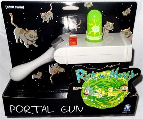 Rick And Morty Light Up Portal Gun Mib Roleplay Toys Adult Swim Cosplay