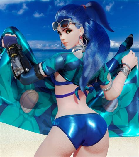 widowmaker at the beach by brownie ari on deviantart