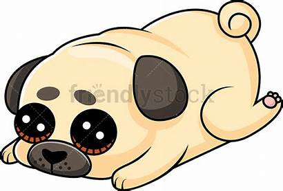 Pug Cartoon Puppy Laying Down Clipart Guilty