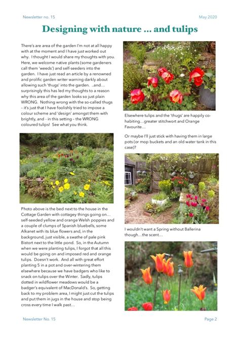 May Newsletter Nant Y Bedd