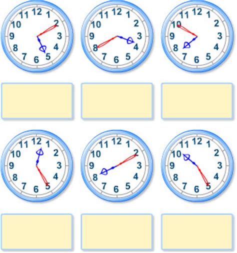Puedes utilizar esto como ayuda. ¿Qué hora es? en un reloj de agujas (educaplus.org) - Didactalia: material educativo