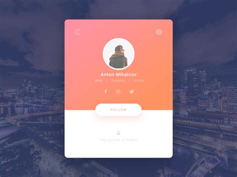 50 User Profile Page — Design Inspiration Muzli Design Inspiration