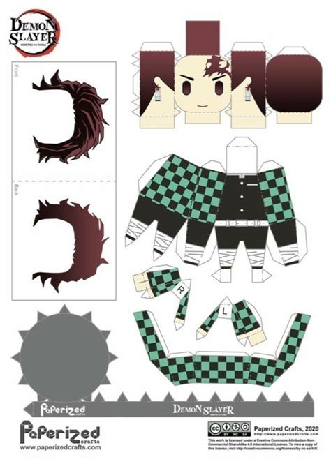 Tanjirou Papercraft Paper Doll Template Anime Paper Anime Crafts