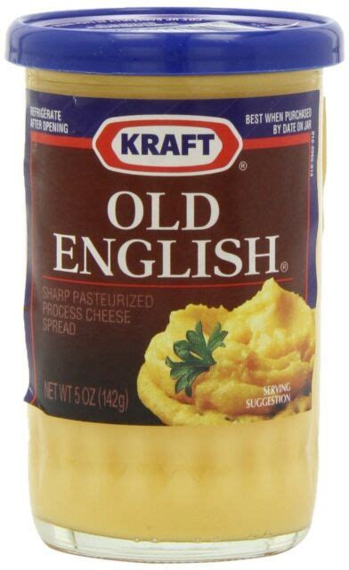 4 Pack Kraft Old English Sharp Cheddar Cheese Spread 5 Oz Jar