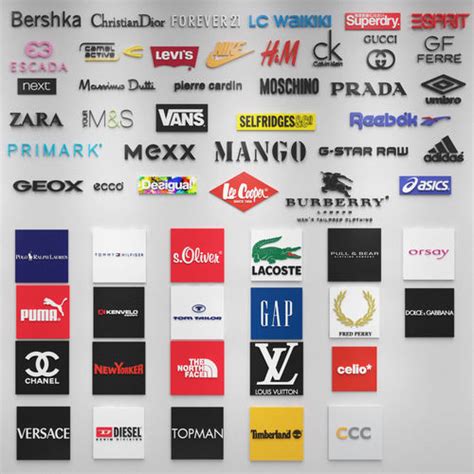 58 Fashion Brands 3d Logos 3d Model Cgtrader