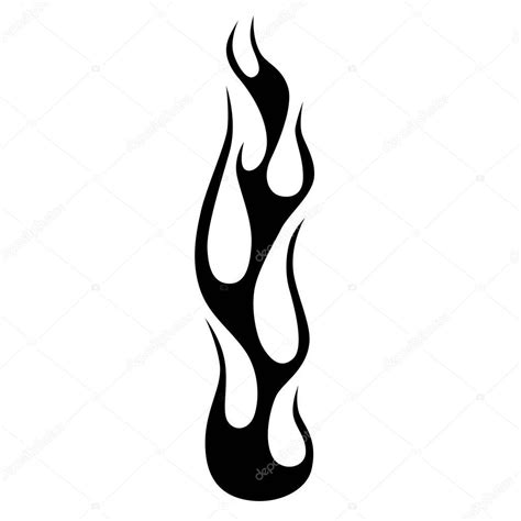 Please respect each stuff and artist, no stolen draw, do not claim as your own. Simple tattoo design element. Flame. — Stock Vector ...