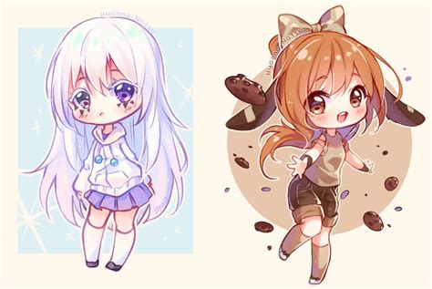 Commission Snow And Cookies By Hyanna Natsu Chibi Anime Kawaii