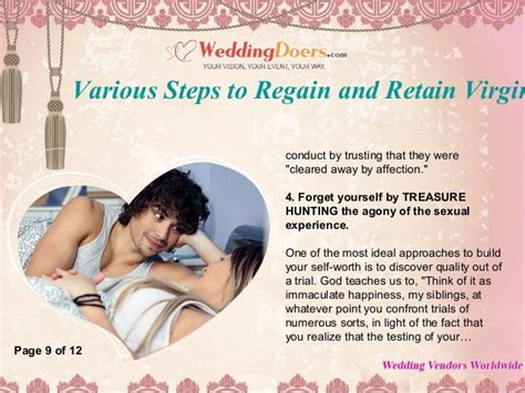 Various Steps To Regain And Retain Virginity