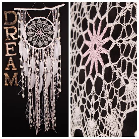 Dreamcatcher Dream Catcher Large White Crochet Boho Dreamcatcher T