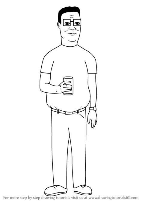 Learn How To Draw Hank Hill From King Of The Hill King Of The Hill
