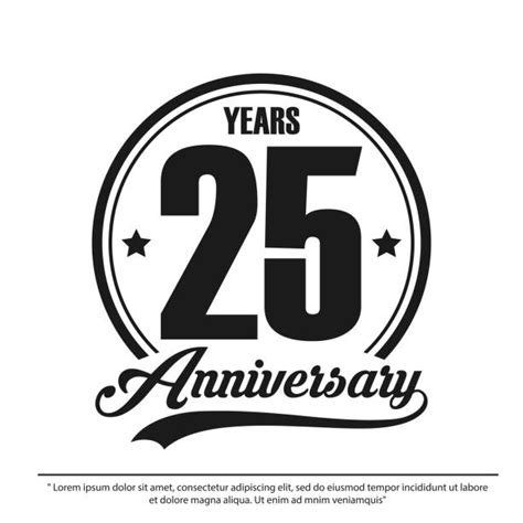 25th Anniversary Logos Pic Illustrations Royalty Free Vector Graphics
