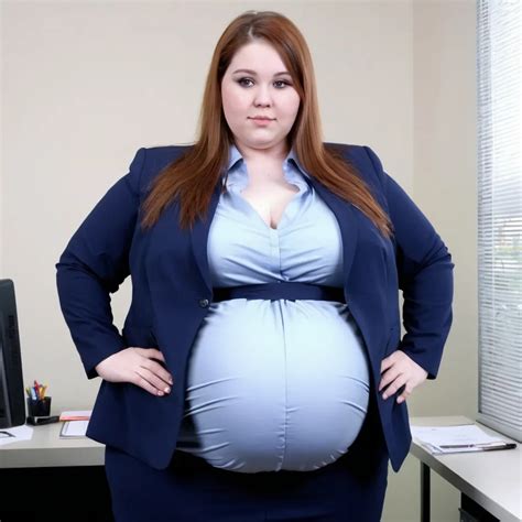 office business suit morbidly obese ssbbw pregnant f openart