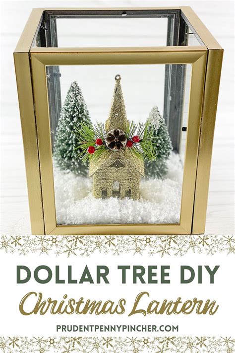 Diy Dollar Store Christmas Lantern Prudent Penny Pincher