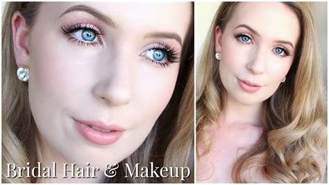 Bridal Hair Makeup For Very Pale Skin Blue Eyes Youtube