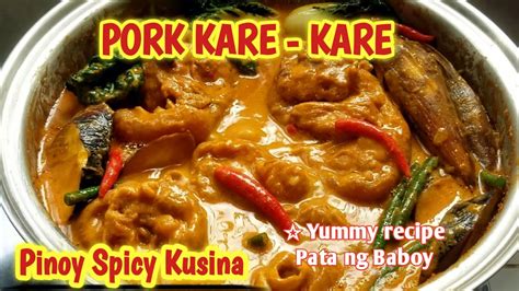 Easy Pork Pata Kare Kare Recipe Youtube