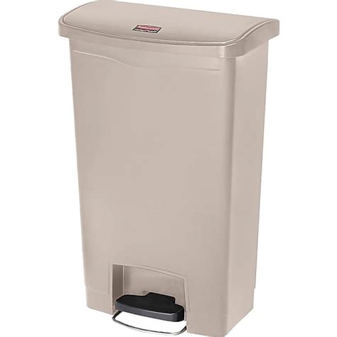Rubbermaid® Slim Jim Resin Front Step On Trash Can 13 Gallons Beige