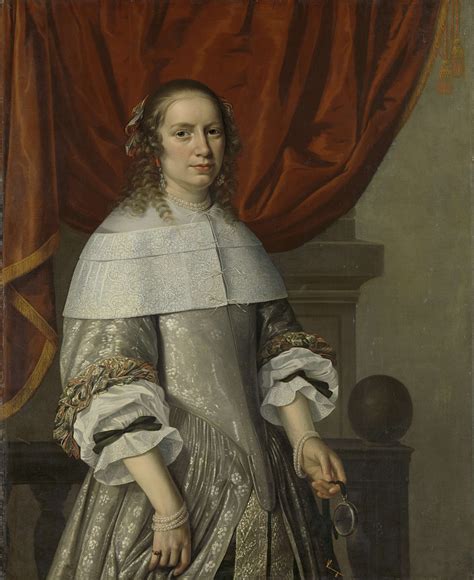 Portrait Of A Woman Attributed To Hendrick Cornelisz Van Vliet 1663