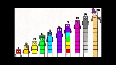 Numberblocks Tall 11 20 Youtube