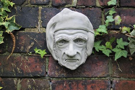 Ebenezer Scrooge, Christmas Carol Cement Garden Wall Plaque Hanging