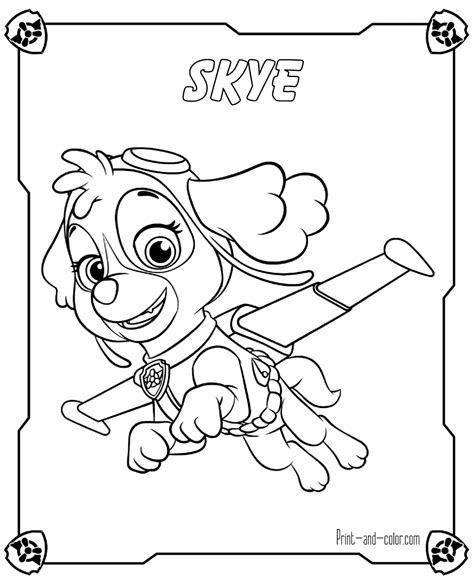 50 paw patrol printable coloring pages for kids. There are many high quality Paw Patrol coloring pages for ...