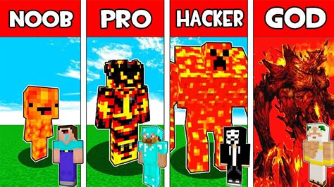 Minecraft Noob Vs Pro Vs Hacker Vs God Epic Lava Monster Evolution