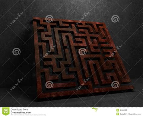 A Labyrinth In Interiors Perspective On Background Texture Stock