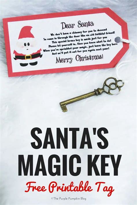 Santas Magic Key Free Printable Tag