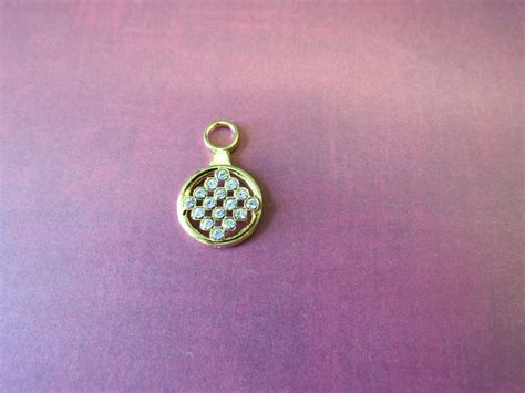 Vintage Rhinestone Zipper Pull Pendant Gold And Clear Etsy