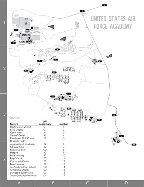 Campus Map Shows All The Important Places At The United States Air