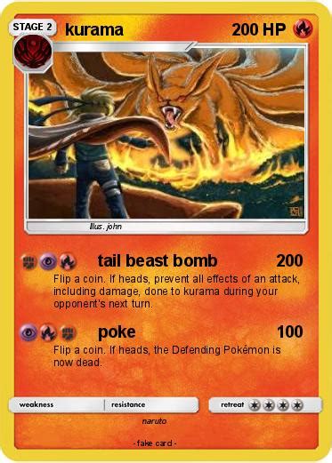 Pokémon Kurama 166 166 Tail Beast Bomb My Pokemon Card
