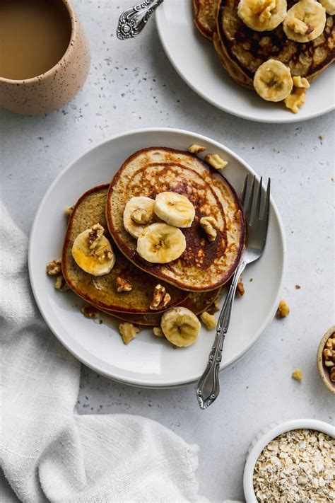 Healthy 4 Ingredient Banana Oat Pancakes Gluten Free Walder Wellness