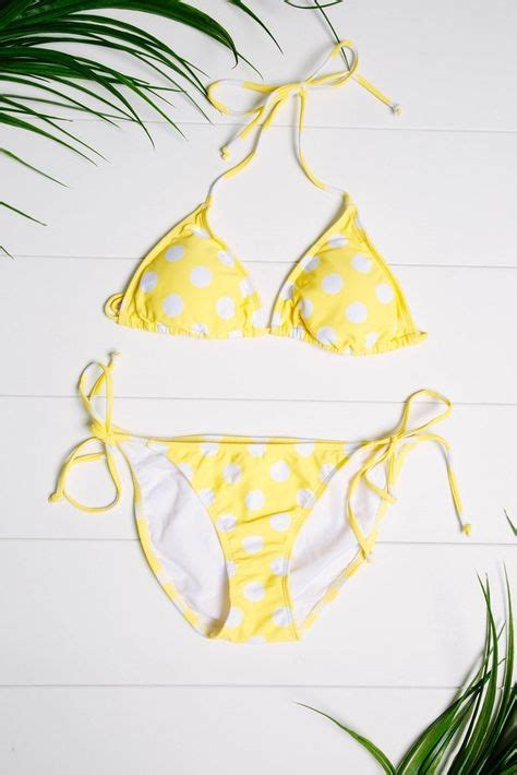 Yellow Polka Dot Bikini Polka Dot Bikini Yellow Bikini Bikinis