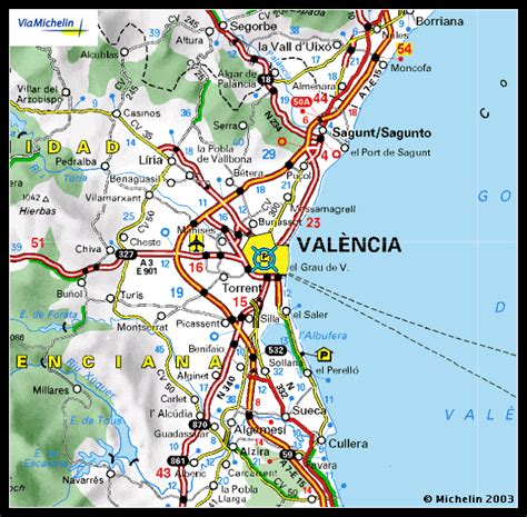 Valencia Mapa Ciudad De La Región España Mapa De La Ciudad