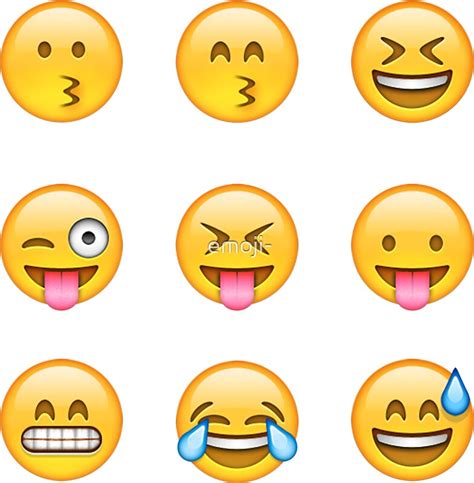 Smilies Emoji Pack B Stickers By Emoji Redbubble