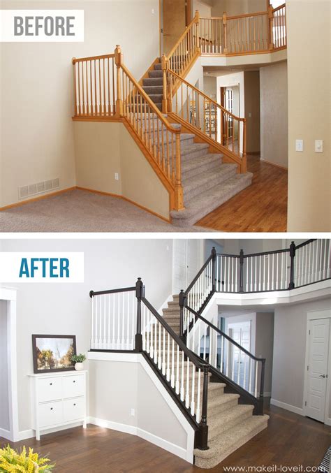 Diy How To Stain And Paint An Oak Banister Spindles And Newel Posts