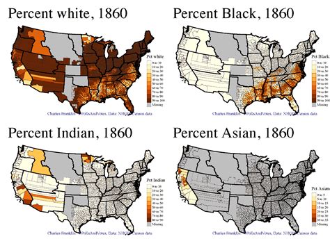 Ethnic Groups United States 1860 And 1920 By Maps On The Web