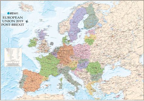 Scottish European Union 2019 Post Brexit Map By Xyz Maps Avenza Maps